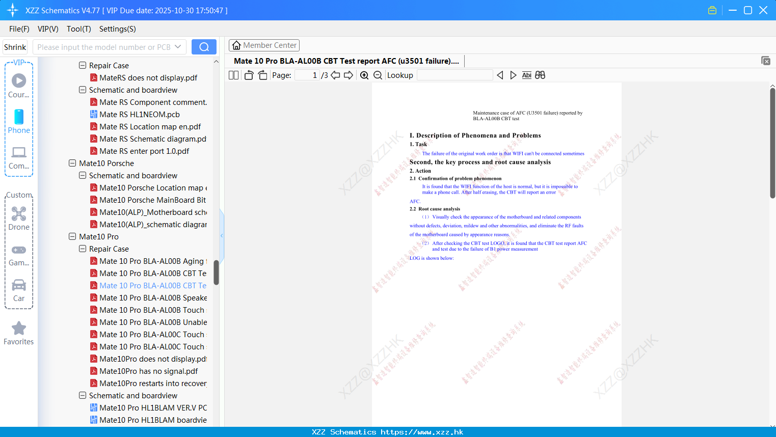 Huawei Mate 10 Pro BLA-AL00B CBT Test Report AFC (u3501 Failure)